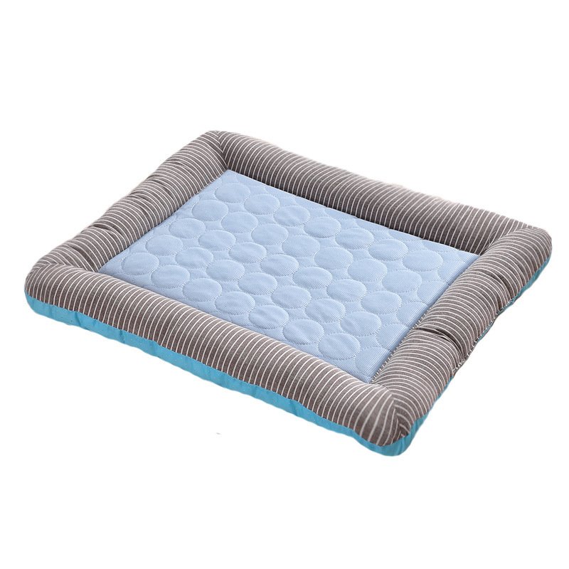 Pet Cooling Pad Bed For Dogs Cats Puppy Kitten Cool Mat Pet Blanket Ice Silk Material Soft For Summer Sleeping Blue Breathable - Image 8