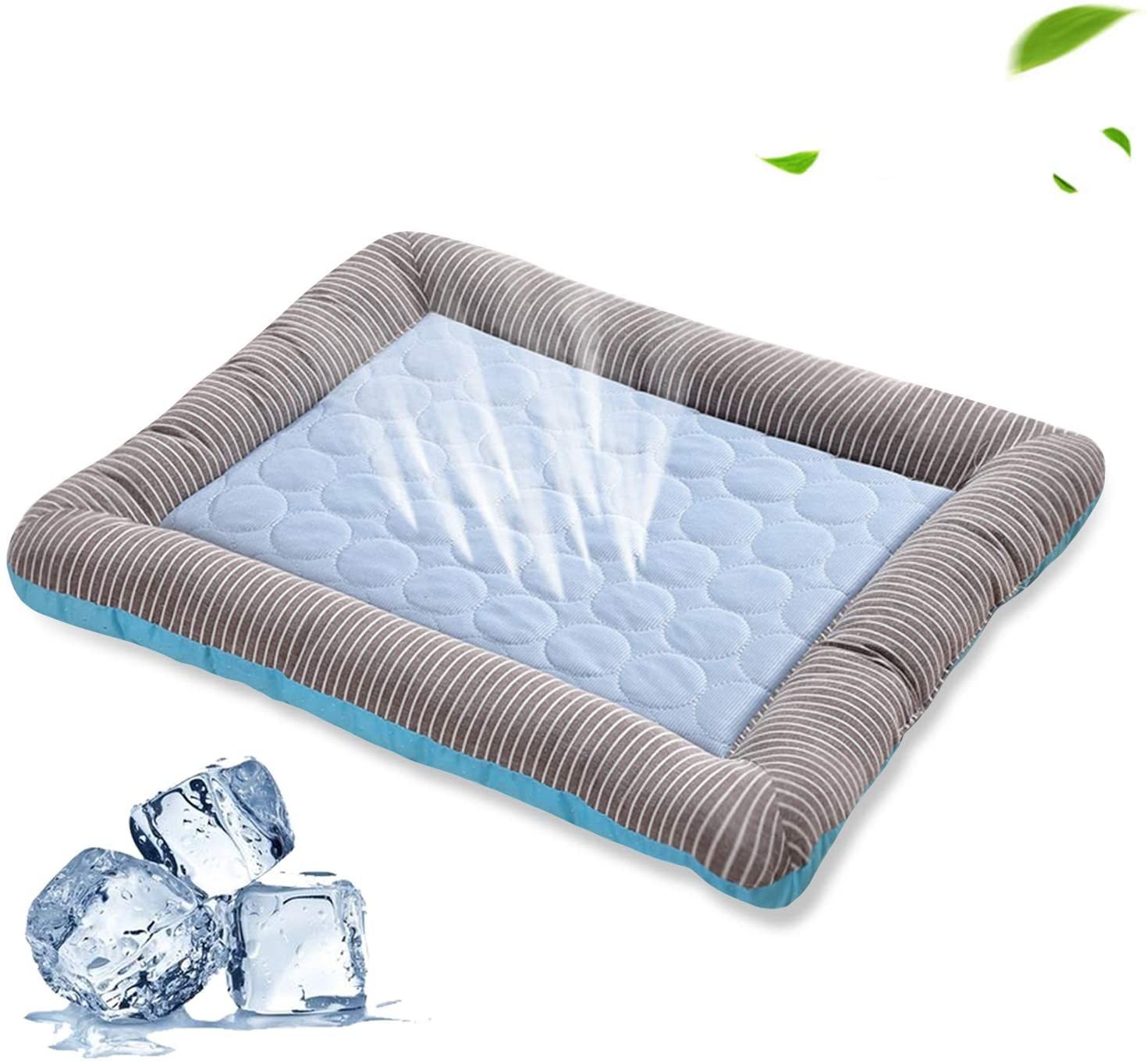 Pet Cooling Pad Bed For Dogs Cats Puppy Kitten Cool Mat Pet Blanket Ice Silk Material Soft For Summer Sleeping Blue Breathable - Image 4