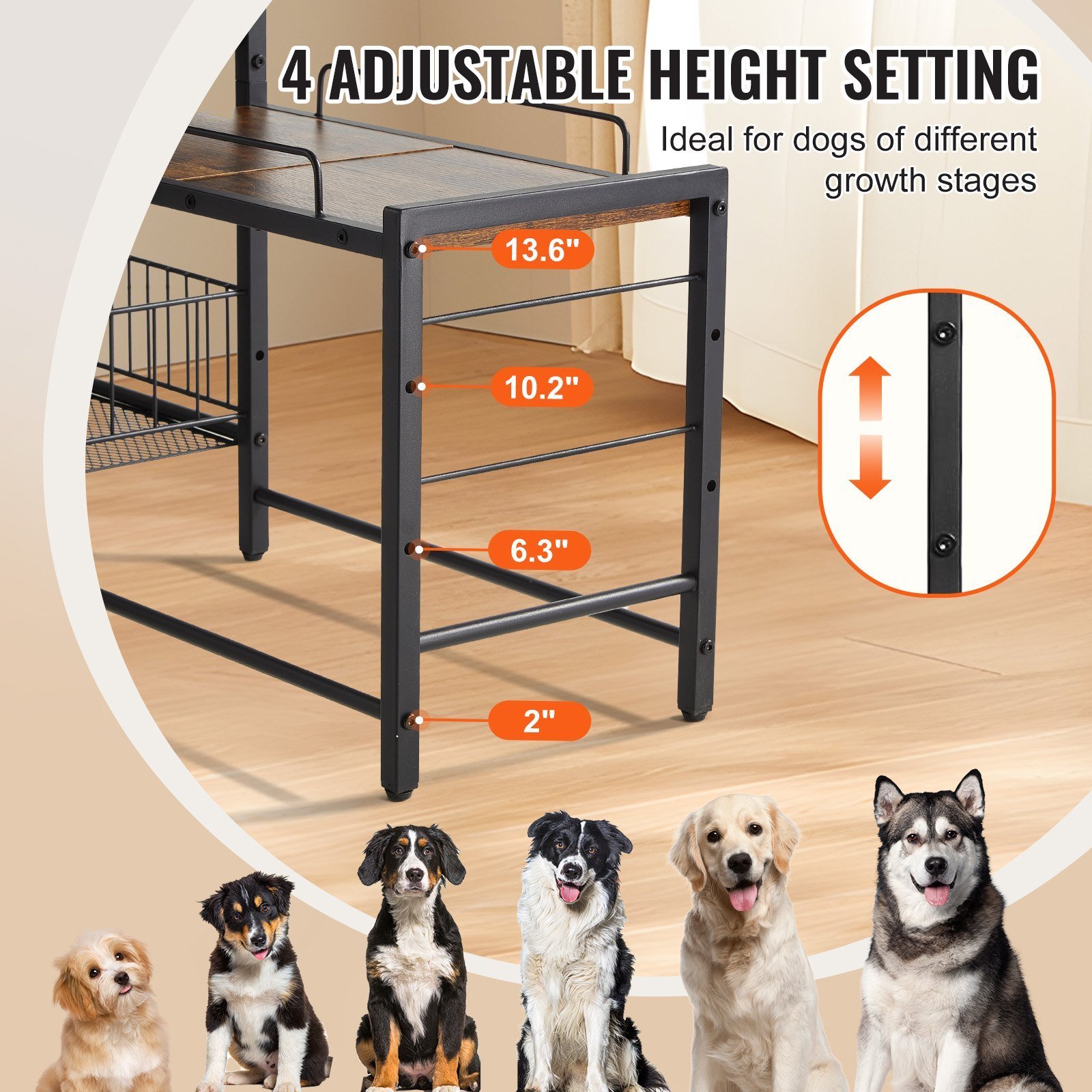 Pet Feeding Station With Storage, Elevated Dog Bowls, Raised Dog Bowl Stand, Dog Food Storage And Feeder Station With Storage Shelves, Pet Toy Storage Organizer, For Large Medium Small Dogs - Image 3