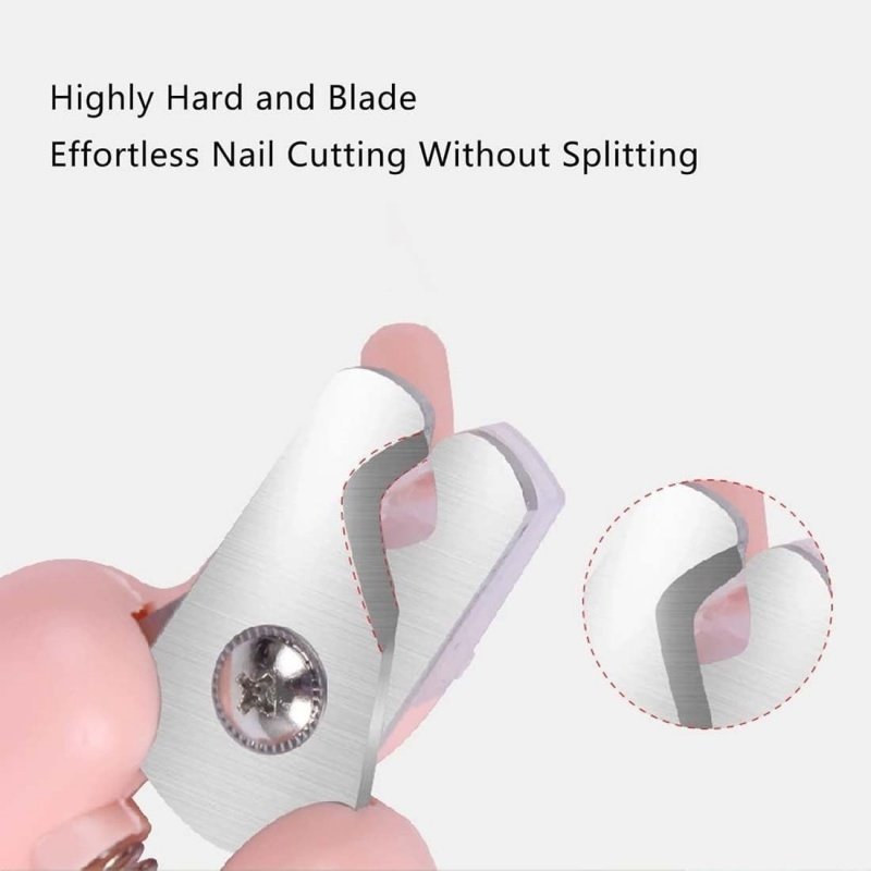 White Pet Nail Trimmer Dog Nail Clippers With Light 2 In 1 Nail Clipper And Grinder - Image 2