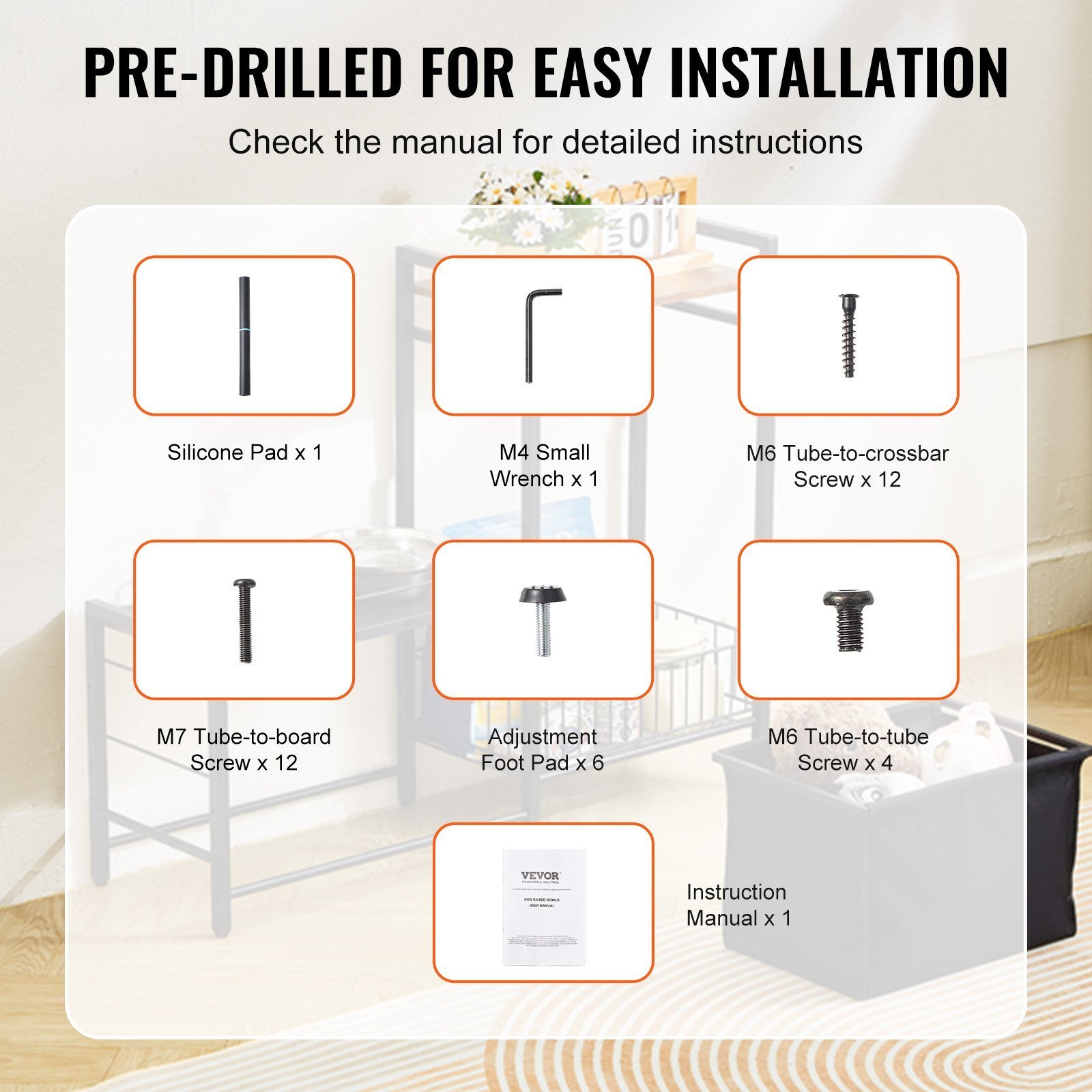 Pet Feeding Station With Storage, Elevated Dog Bowls, Raised Dog Bowl Stand, Dog Food Storage And Feeder Station With Storage Shelves, Pet Toy Storage Organizer, For Large Medium Small Dogs - Image 5