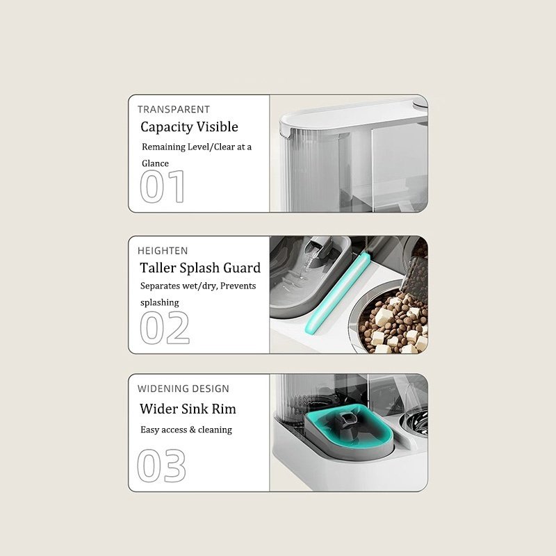2 In 1 Automatic Cat Feeder Water Dispenser Dry Wet Pet Dog Puppy Food Dispenser - Image 10